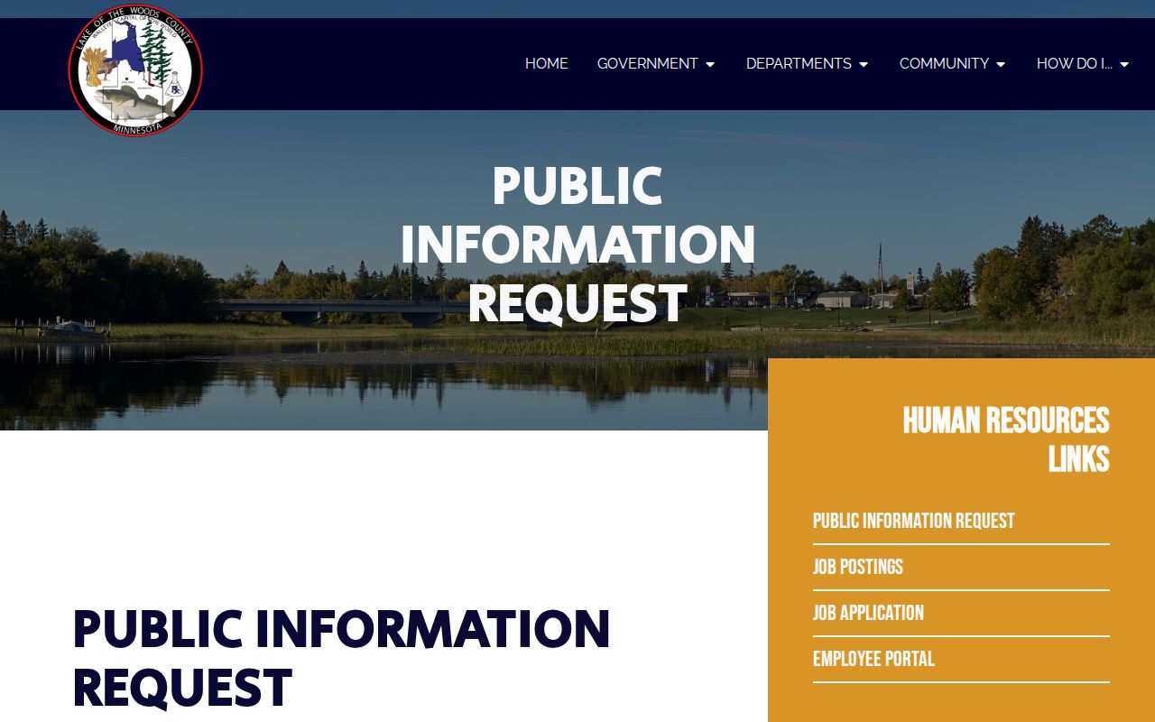 Minnesota data practices explanation used in Lake of the Woods County warrant record requests